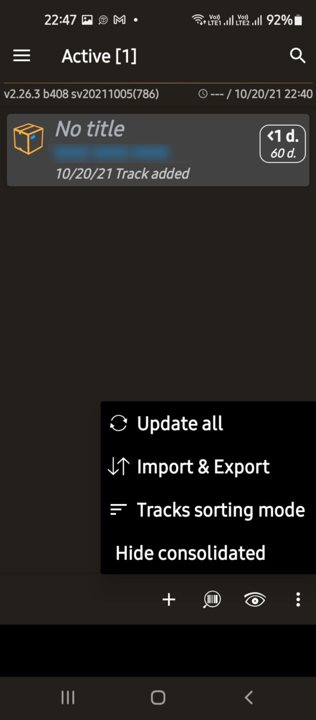 Tracking Widget in Track Checkr