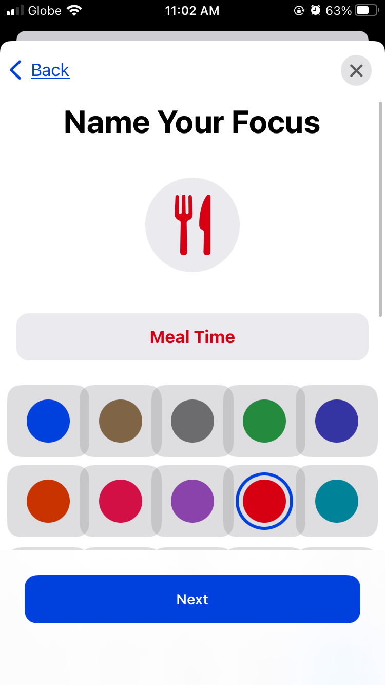 Apple Name Your Focus Mealtime