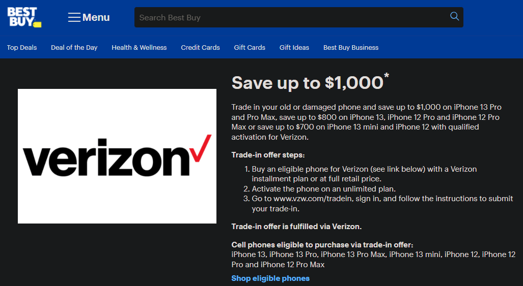 Best Buy Verizon iPhone Deal