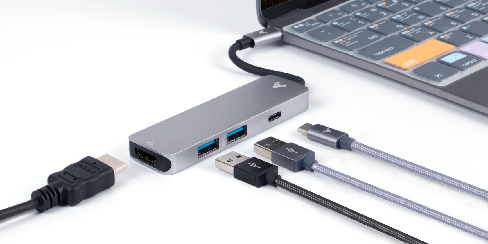 7in2 Pro USB-C 10Gbps Multiport Hub with Dual 4K HDMI and Ethernet