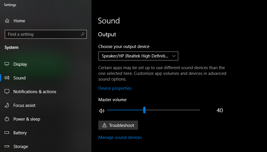 Choosing The Right Output Device In Sound Settings