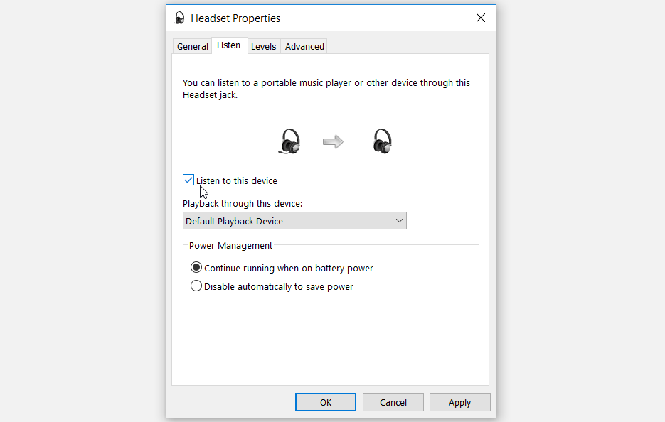 Configuring Settings for a Bluetooth Device