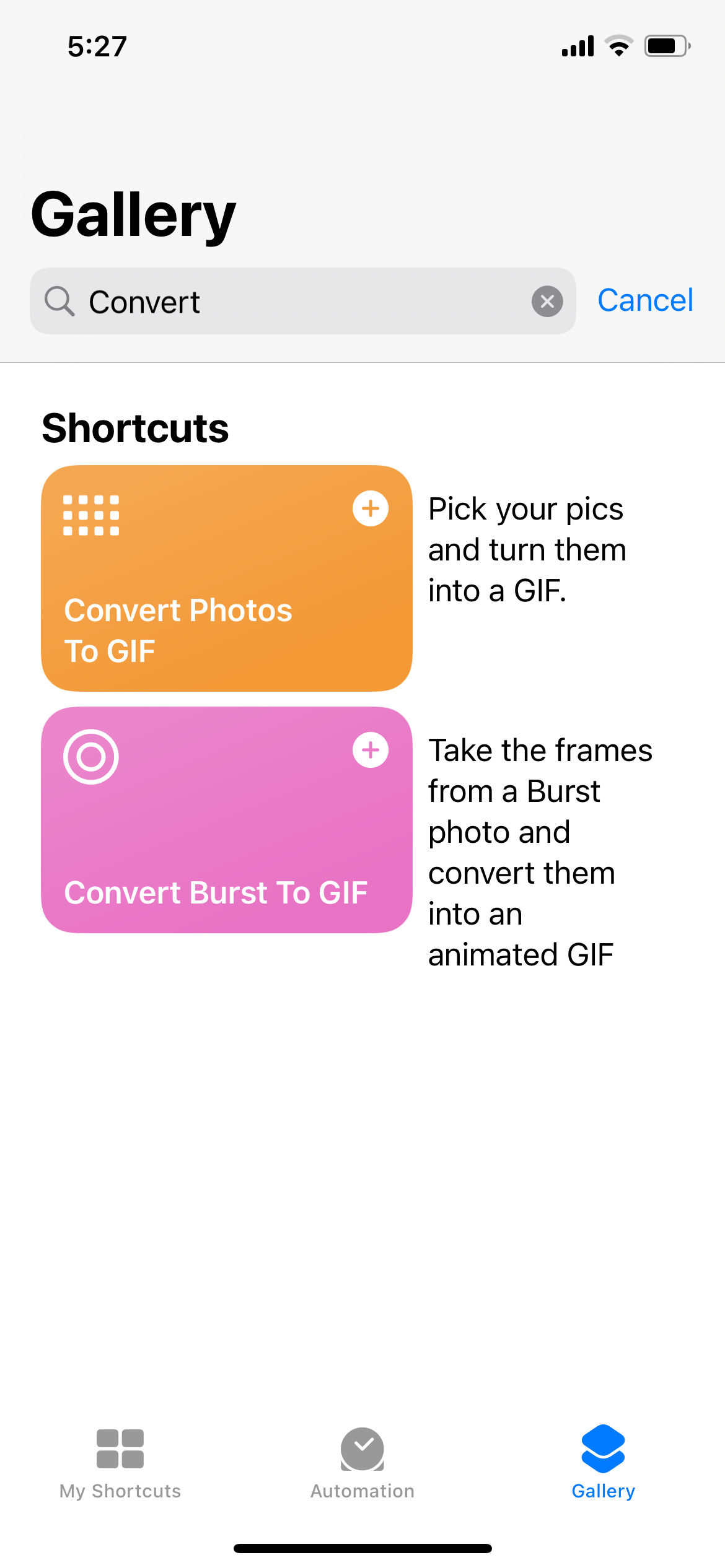 Convert Photos to GIF in Gallery