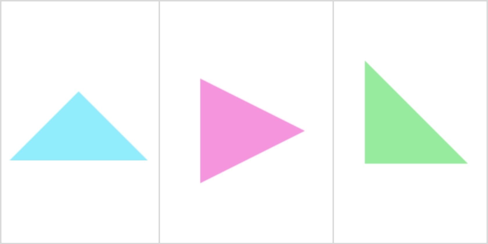Different triangles  using CSS