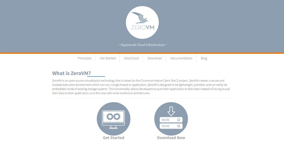 A visual showing the ZeroVM portal