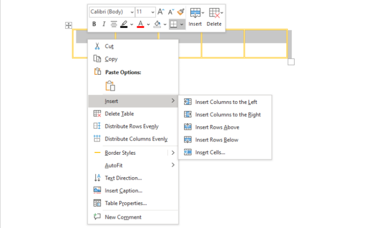 So verwenden Sie die Funktion zum Zeichnen von Tabellen in Microsoft Word - Draw Table Insert rows columns cells