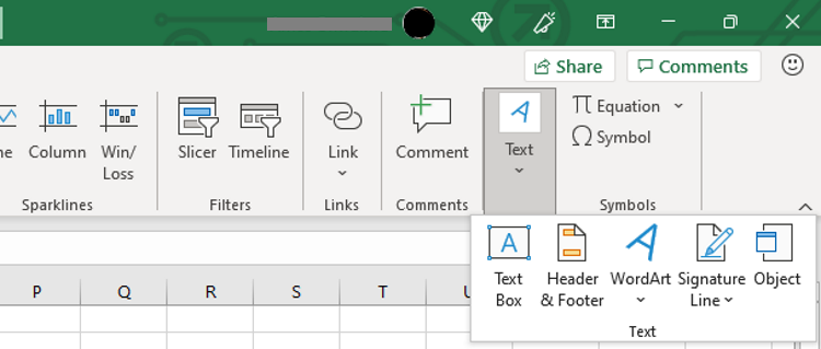 Excel watermark click Insert Text Header and Footer WordArt