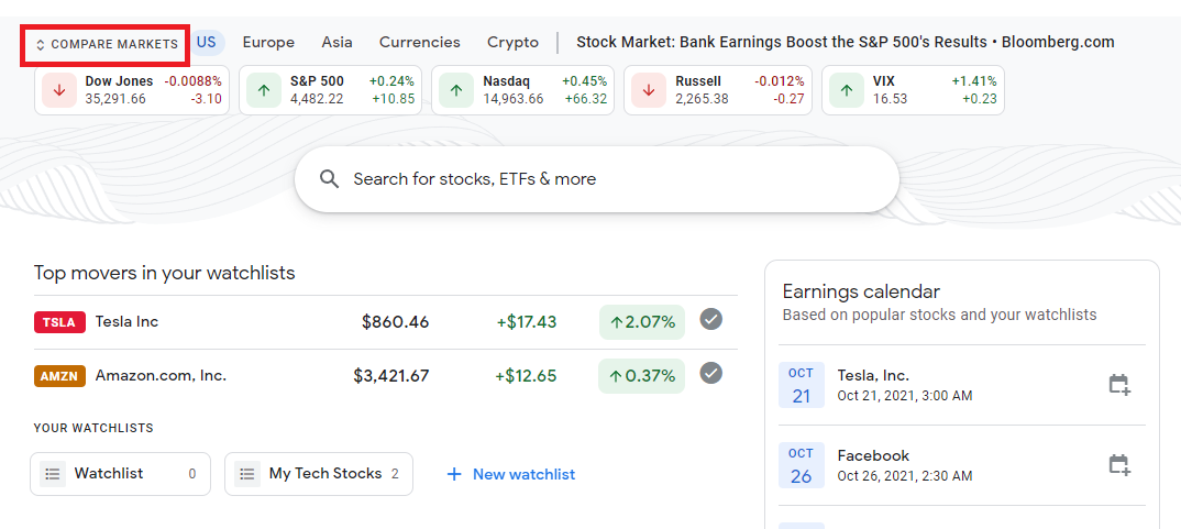 Google-Finance-compare-markets