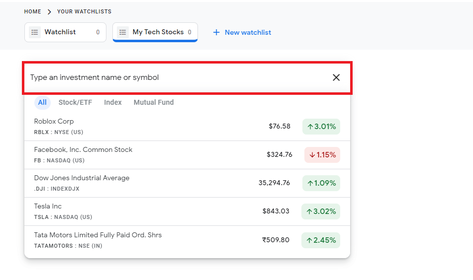 Google-Finance-search-stocks