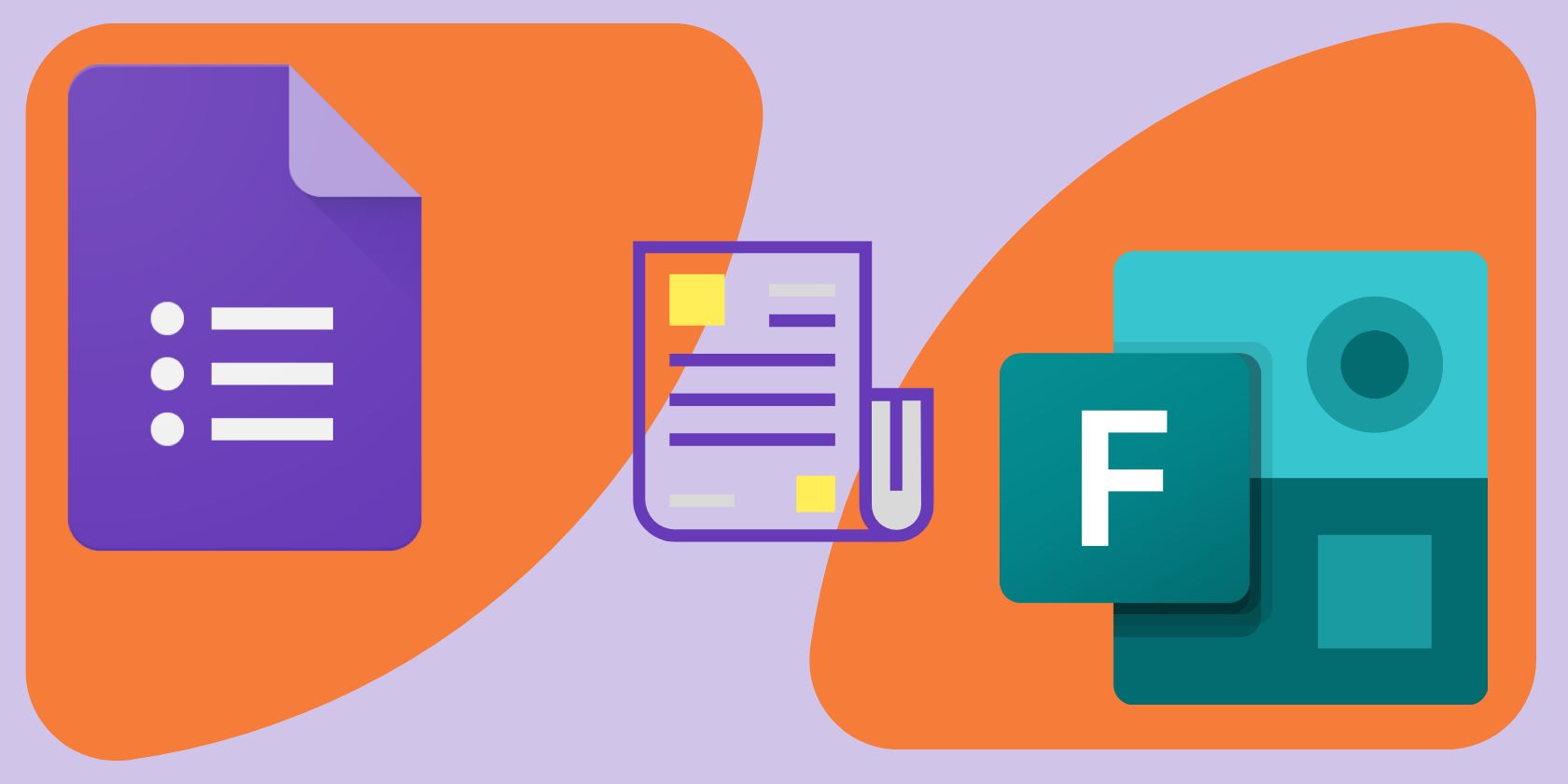 An illustration of Google Forms and Microsoft Forms comparison