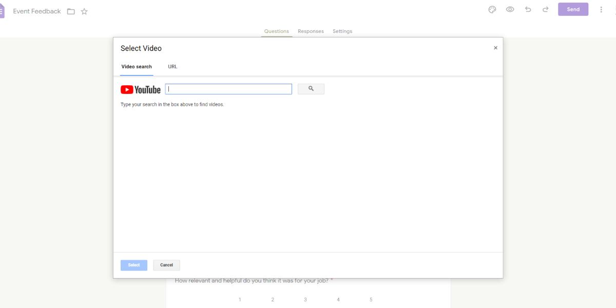 An image showing uploading videos in Google Forms