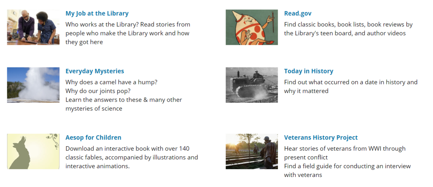 Library of Congress - Le 5 migliori enciclopedie online gratuite per studenti e bambini