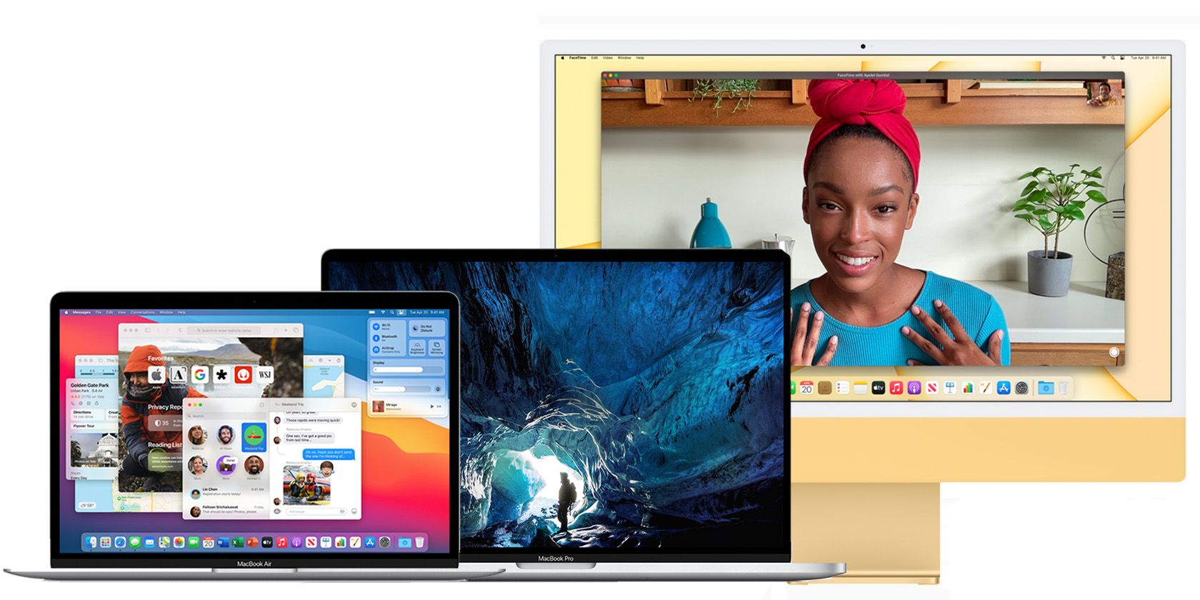 MacBook Air, MacBook Pro, and iMac lineup