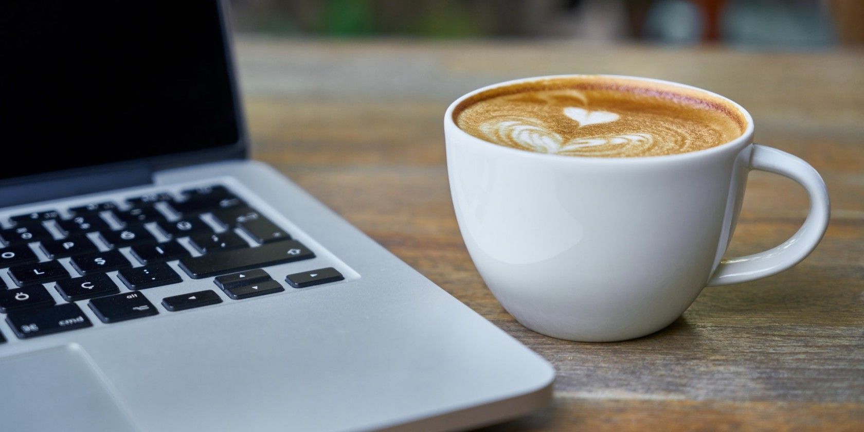 Macbook with latte