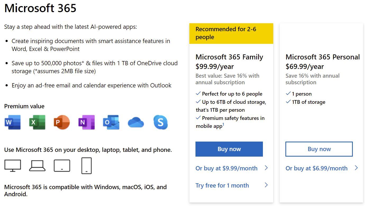 Microsoft 365 for Home Use