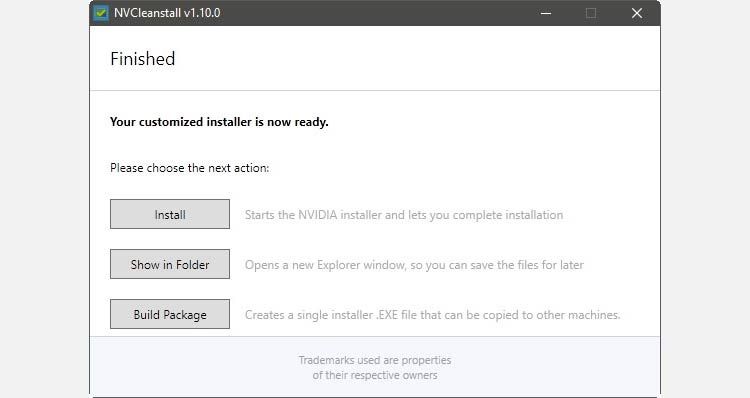 NVCleanstall will create a customized driver installer