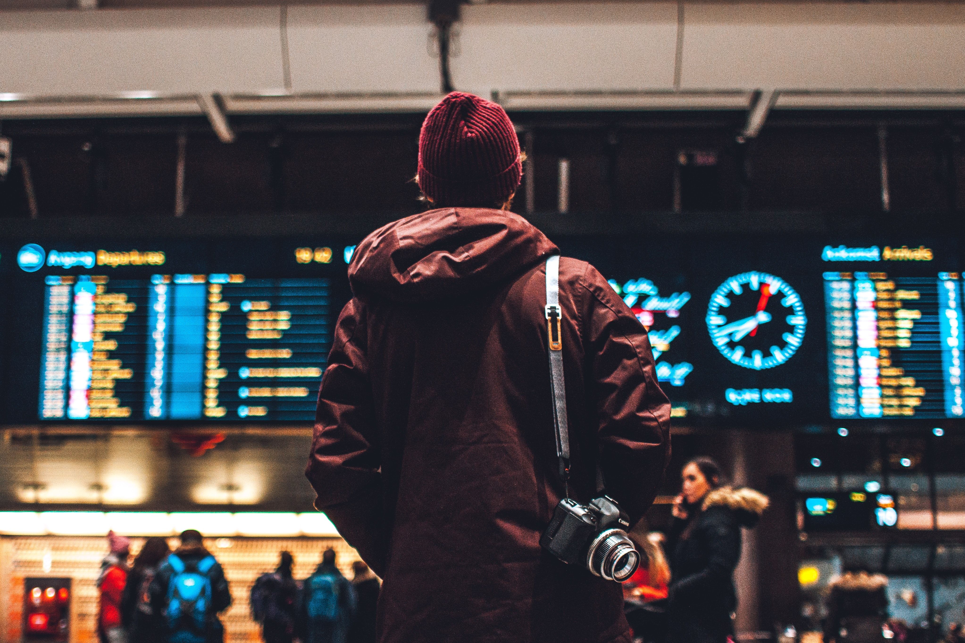 Photo of a photographer standing in a station