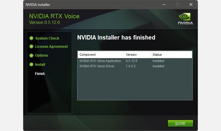 RTX Voice installs the app but also a driver for two virtual audio devices