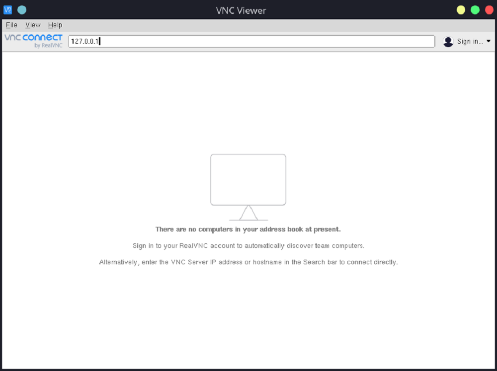 Visualiseur RealVNC VNC sur Linux