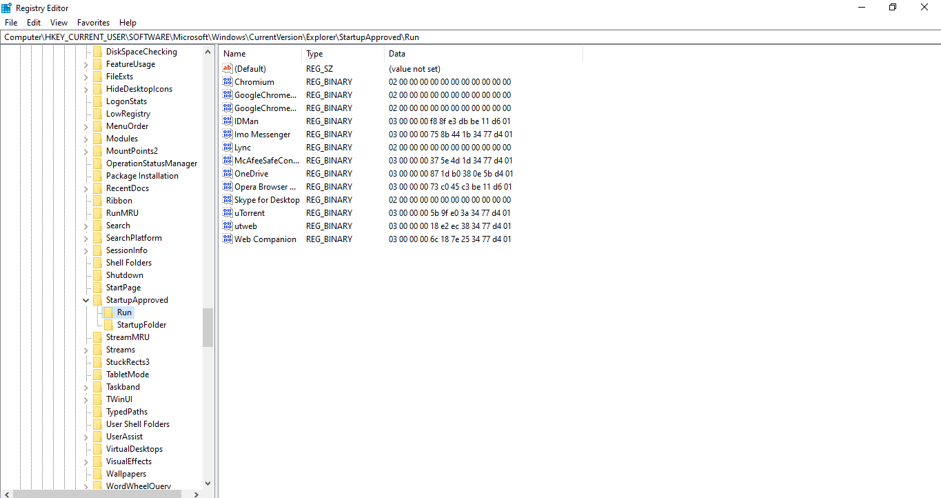 Removing Files Using Registry Editor