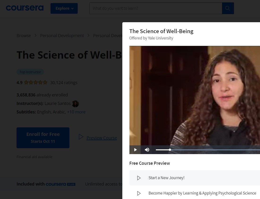 Screenshot of Coursera preview video