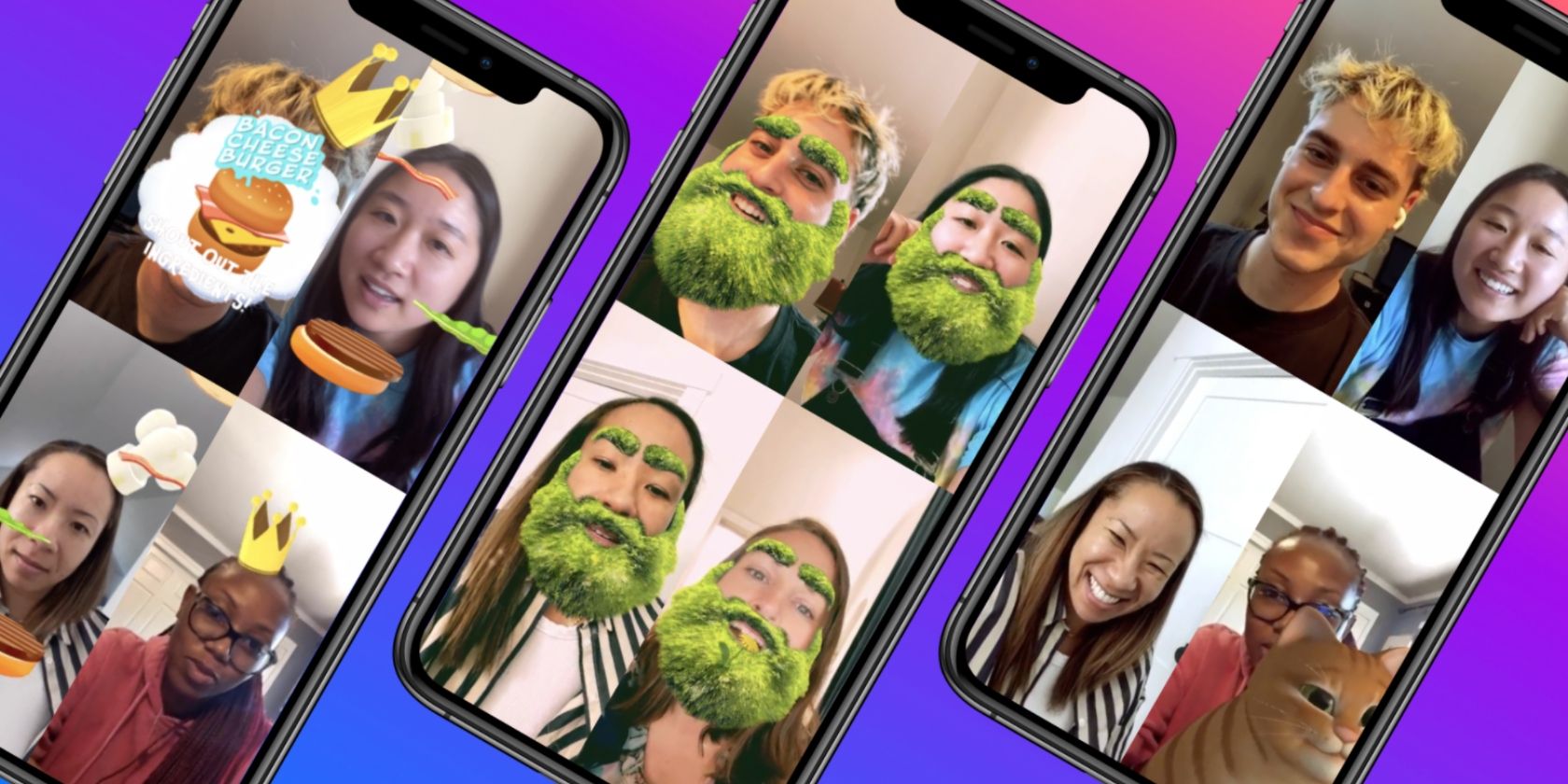 Screenshot of messenger group effects effects on facebook blog