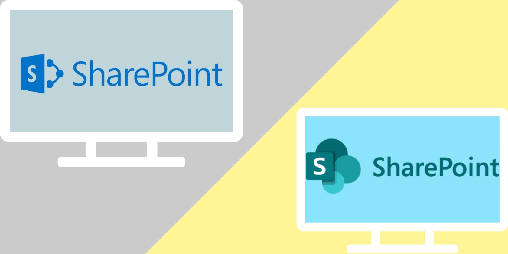 Illustration of two SharePoint versions