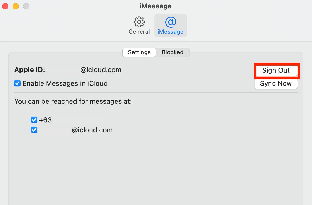 Sign Out on iMessage on Mac
