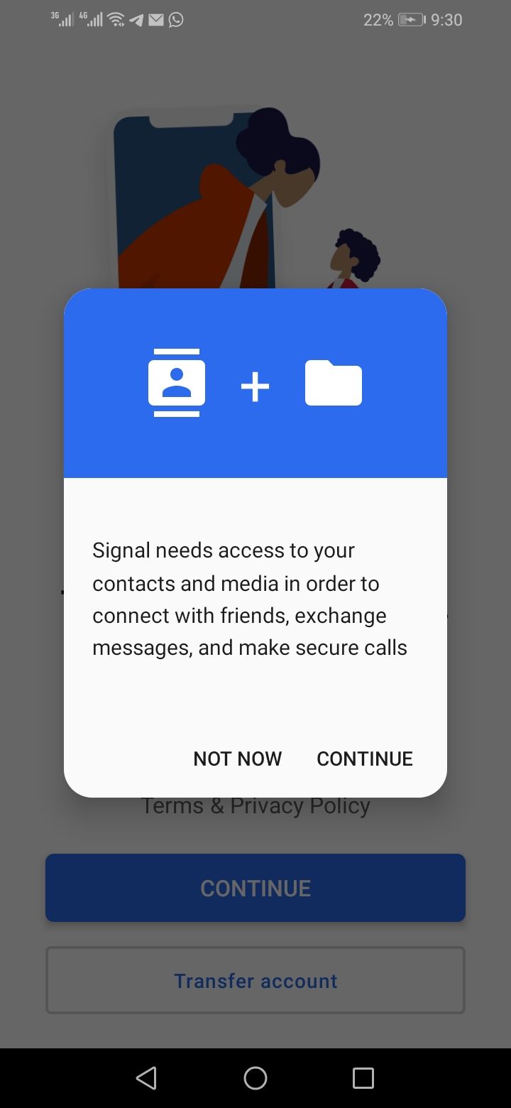 Signal Transfer Contacts tap NOT NOW