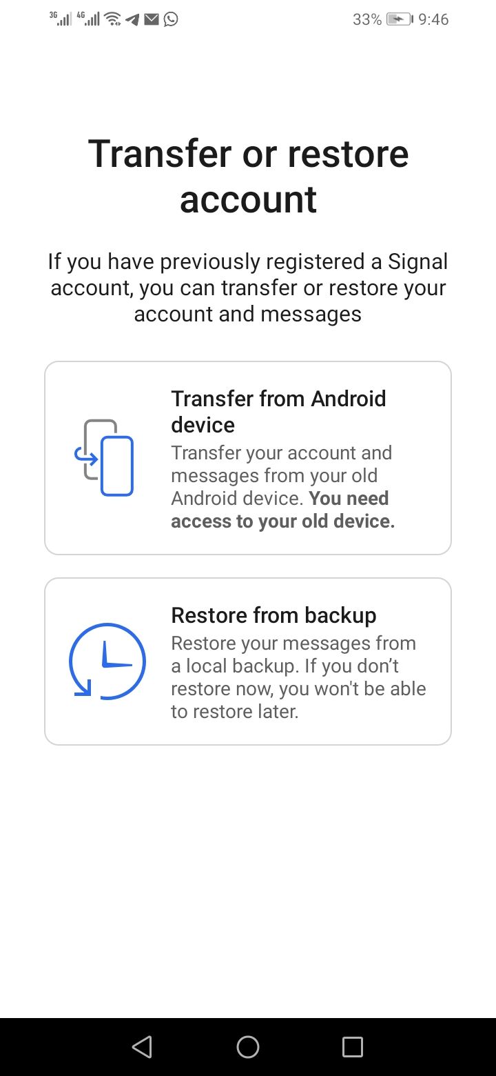 Signal Transfer tap Transfer from Android device
