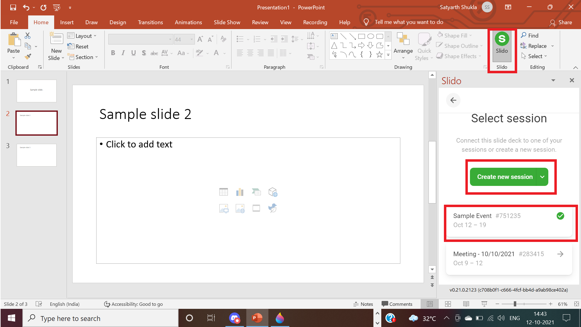 use slido in powerpoint.