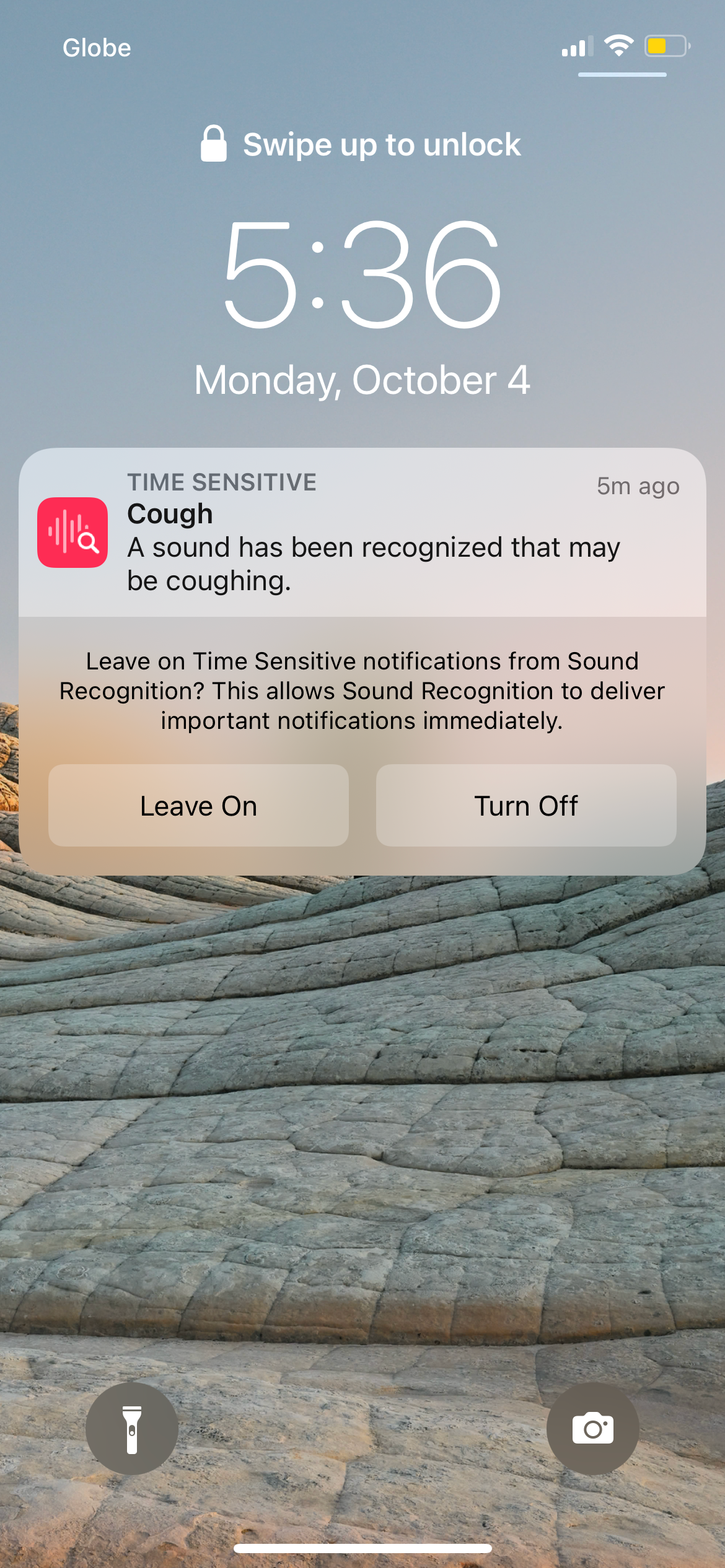 Sound Notification Coughing Prompt