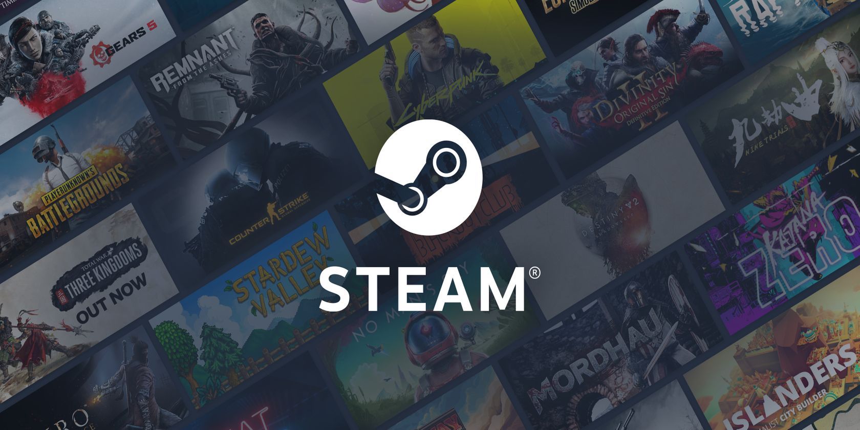Steam logo background