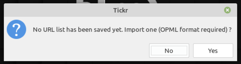 import feed sources in TICKR