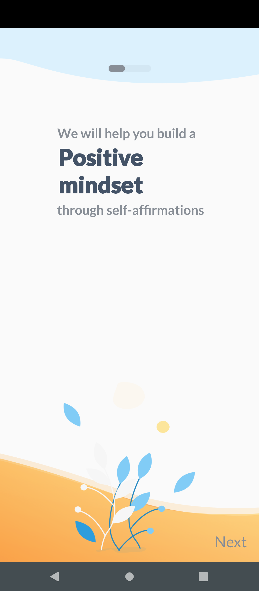 Screenshot of Thinkup Positive App