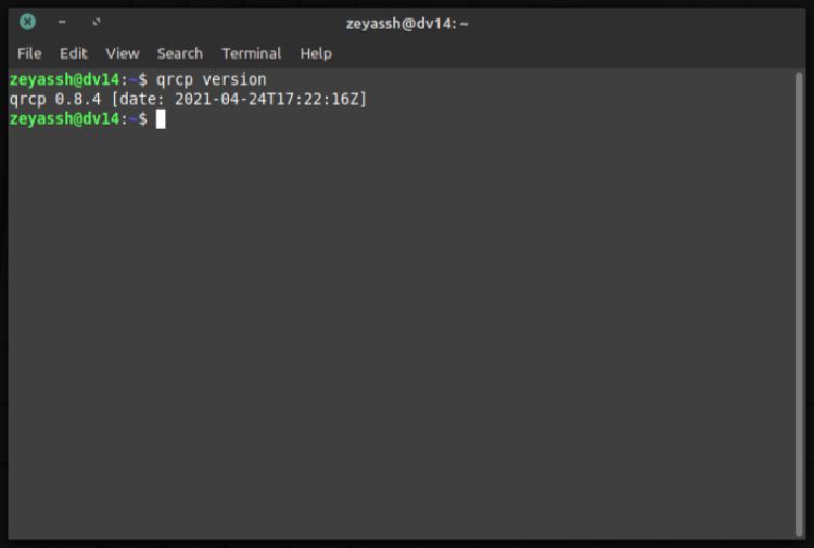 Verifying qrcp installation - Come trasferire file tra Linux, Android e iOS utilizzando qrcp