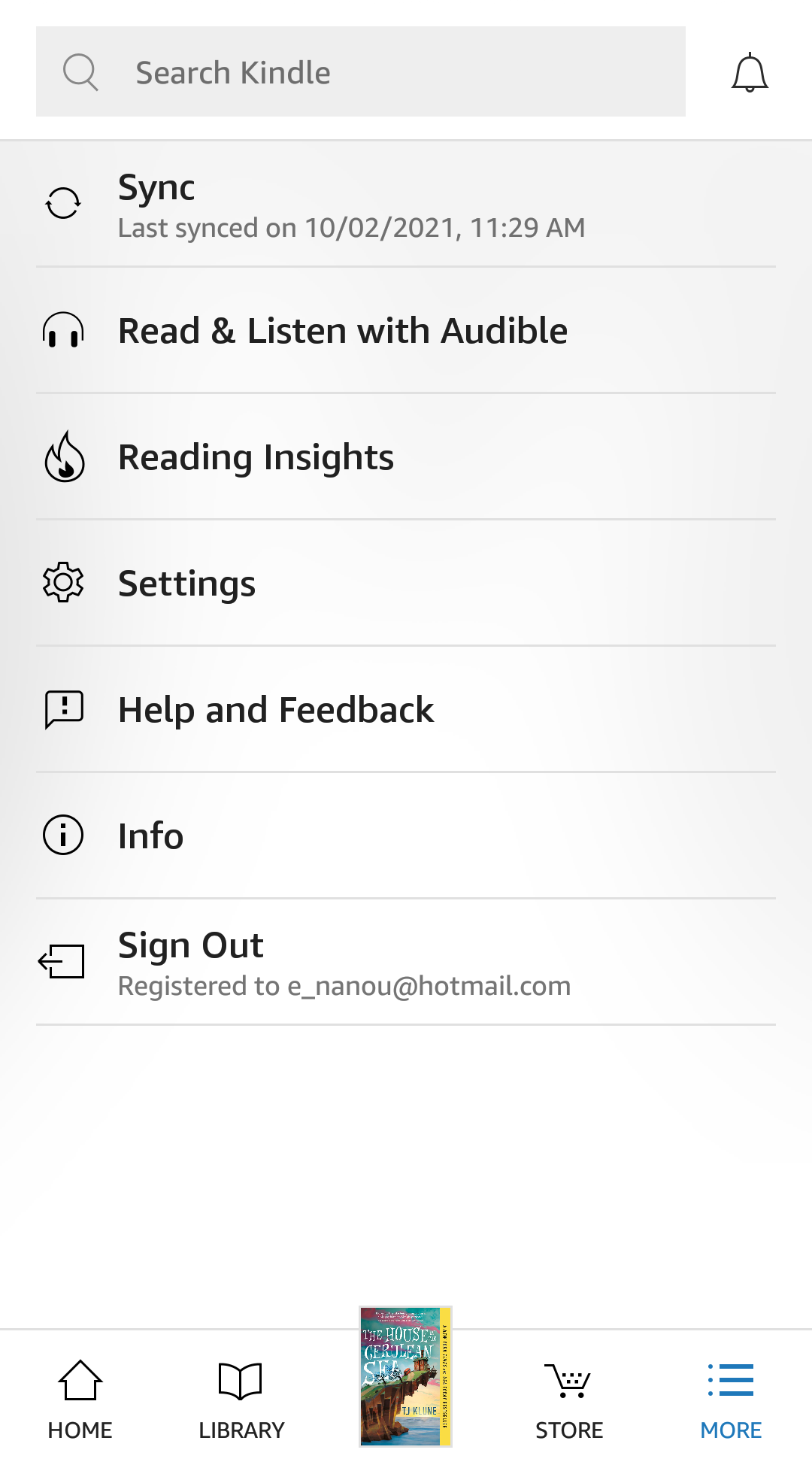 Amazon Kindle App Android Settings