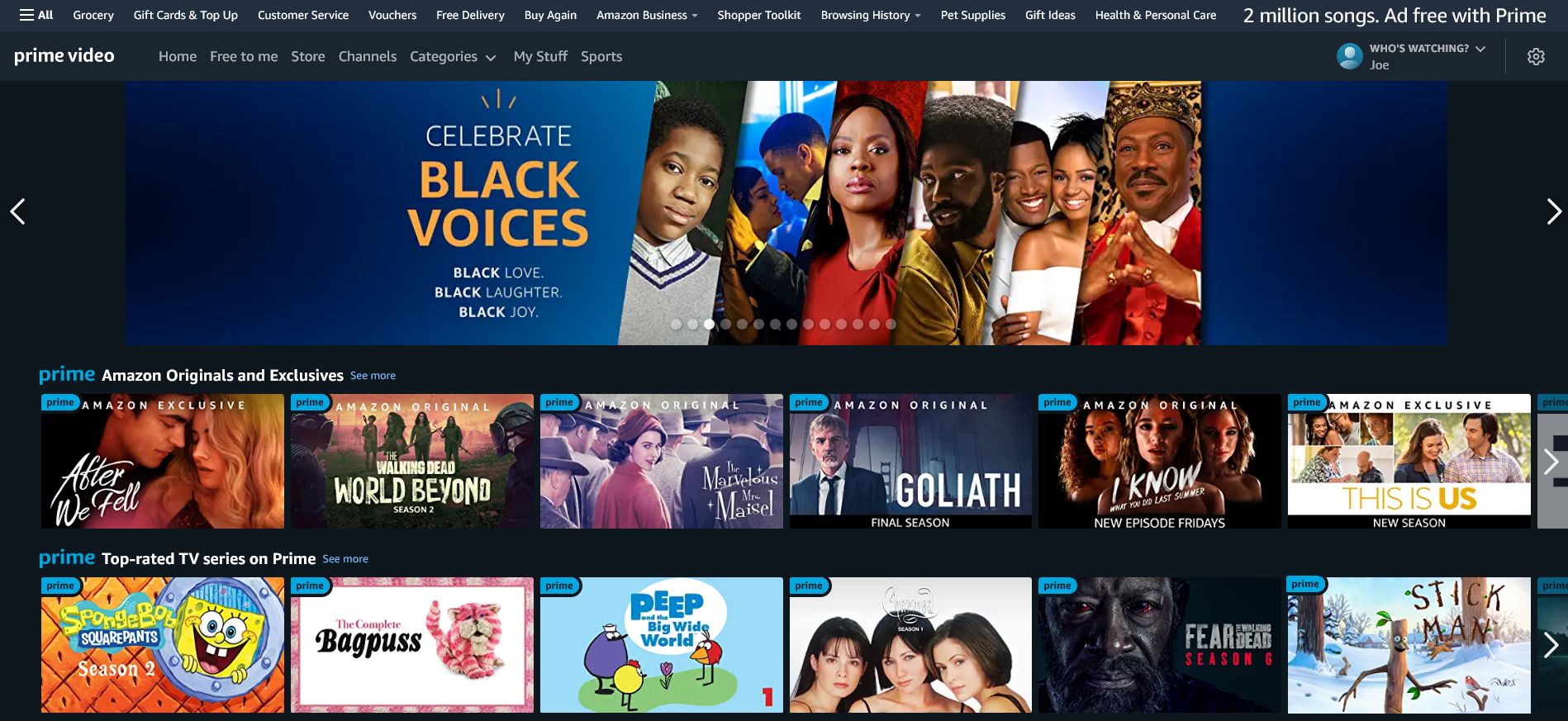 amazon prime video on web browser