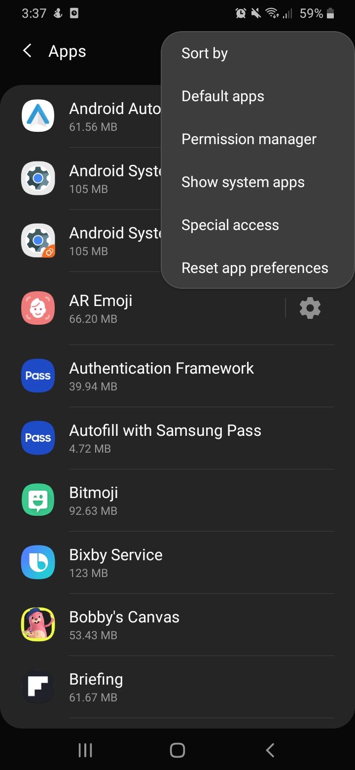 daftar aplikasi di ponsel android