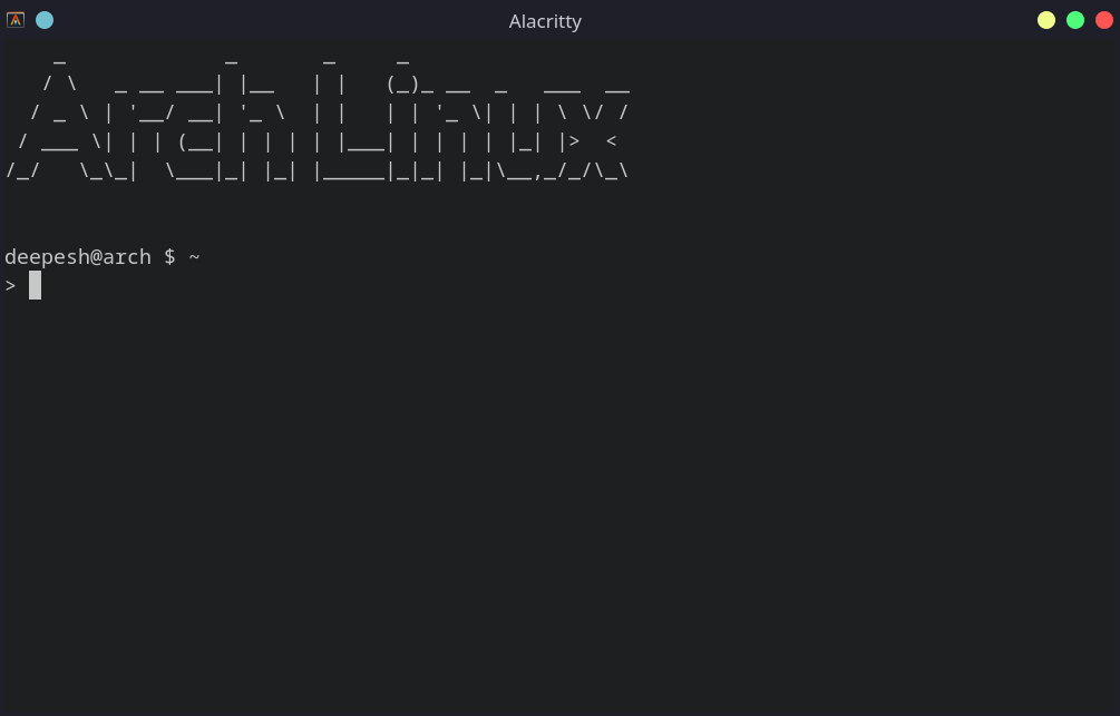 ascii art in splash screen