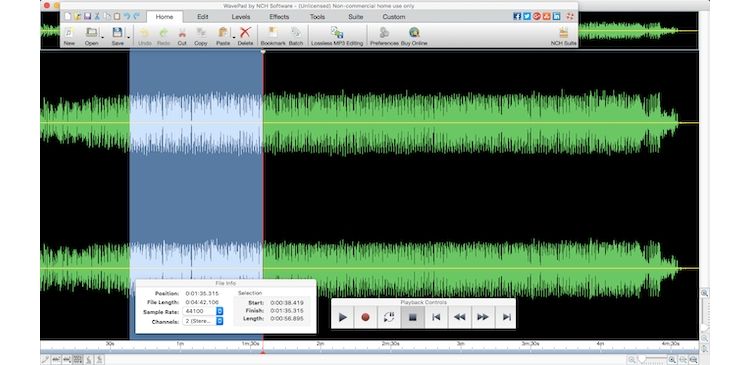 WavePad, for audio editing on Mac.