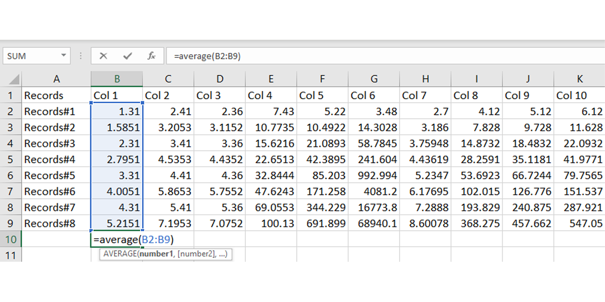 Excel autofill for formulas