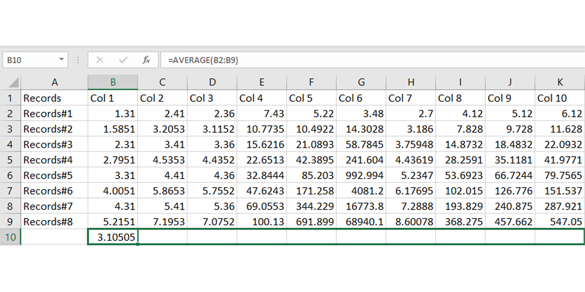 Excel autofill for formulas