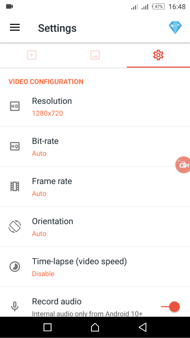 az-screen-recorder-settings