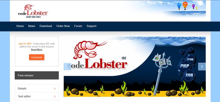 codelobster homescreen