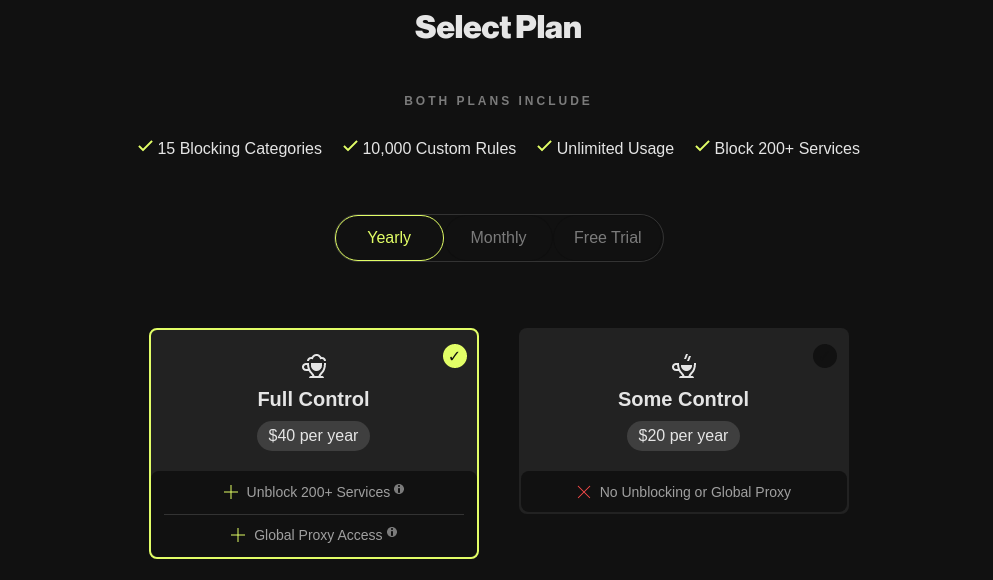 controld pricing