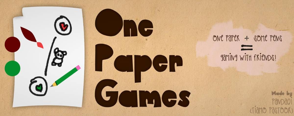 One Paper Games is a series of free printable board games that anyone can print and play with just paper and pen