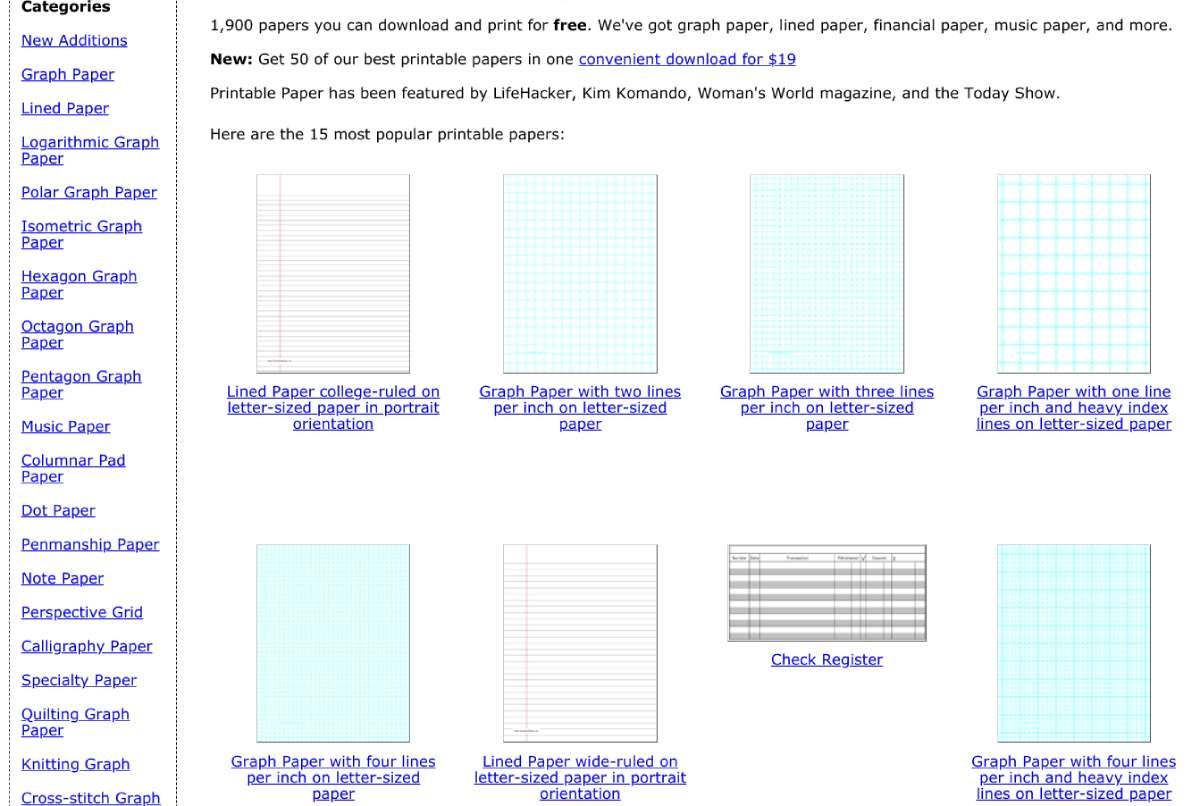 Printable Paper lets you turn any blank sheet of paper into a ruled or lined paper with perfect specifications