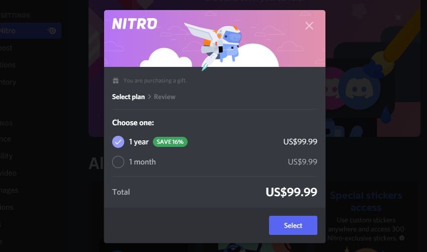discord nitro gift