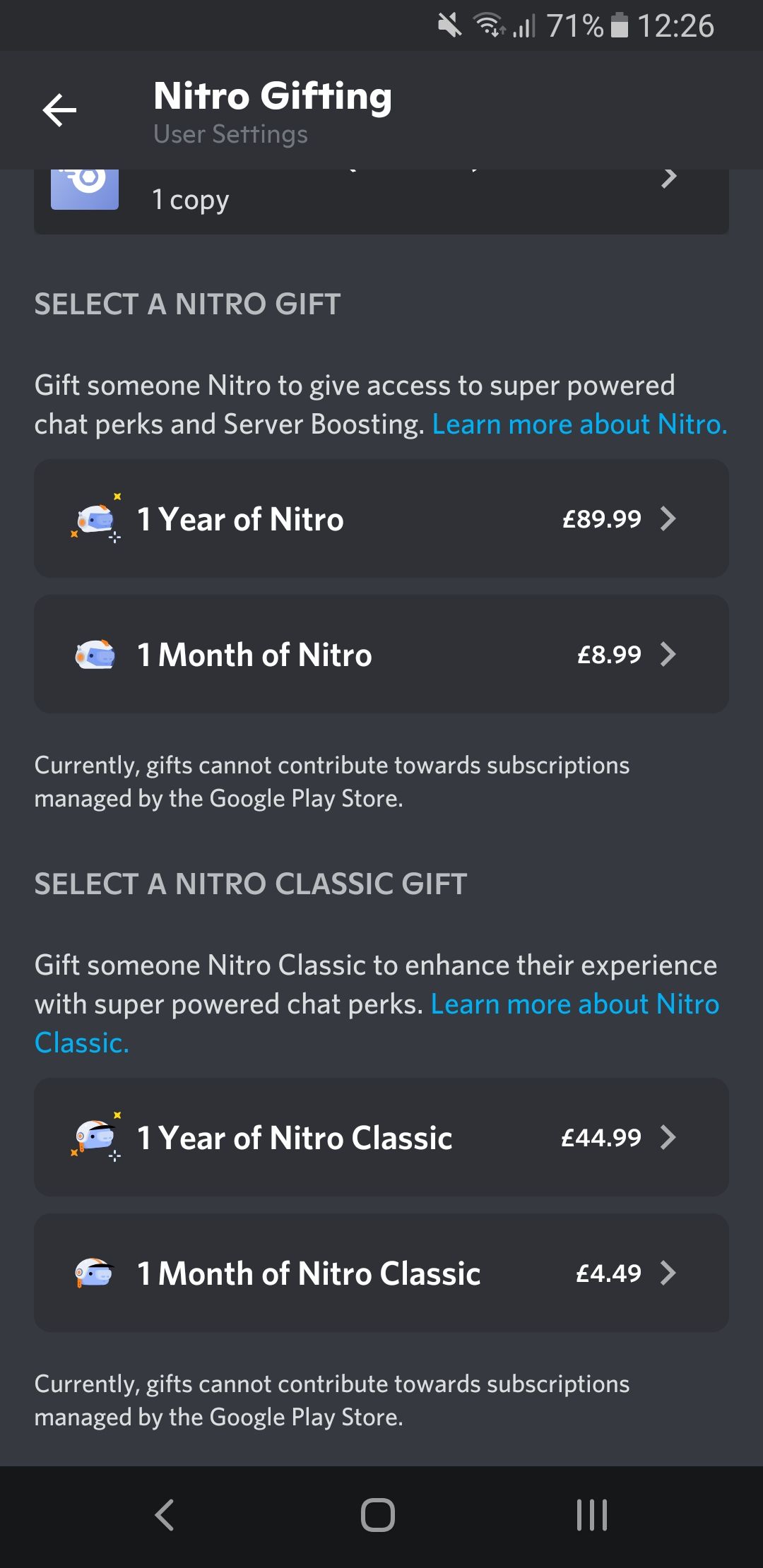 discord nitro gifting